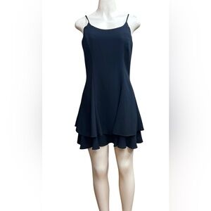 Black Sleeveless Layered Dress